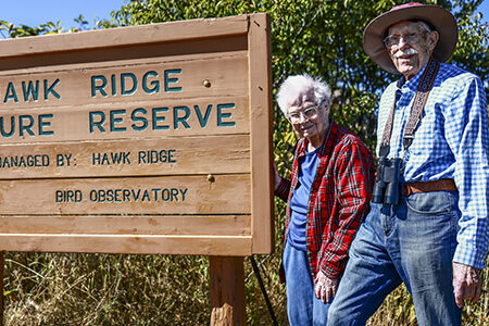 Hawk Ridge birdwatching sign
