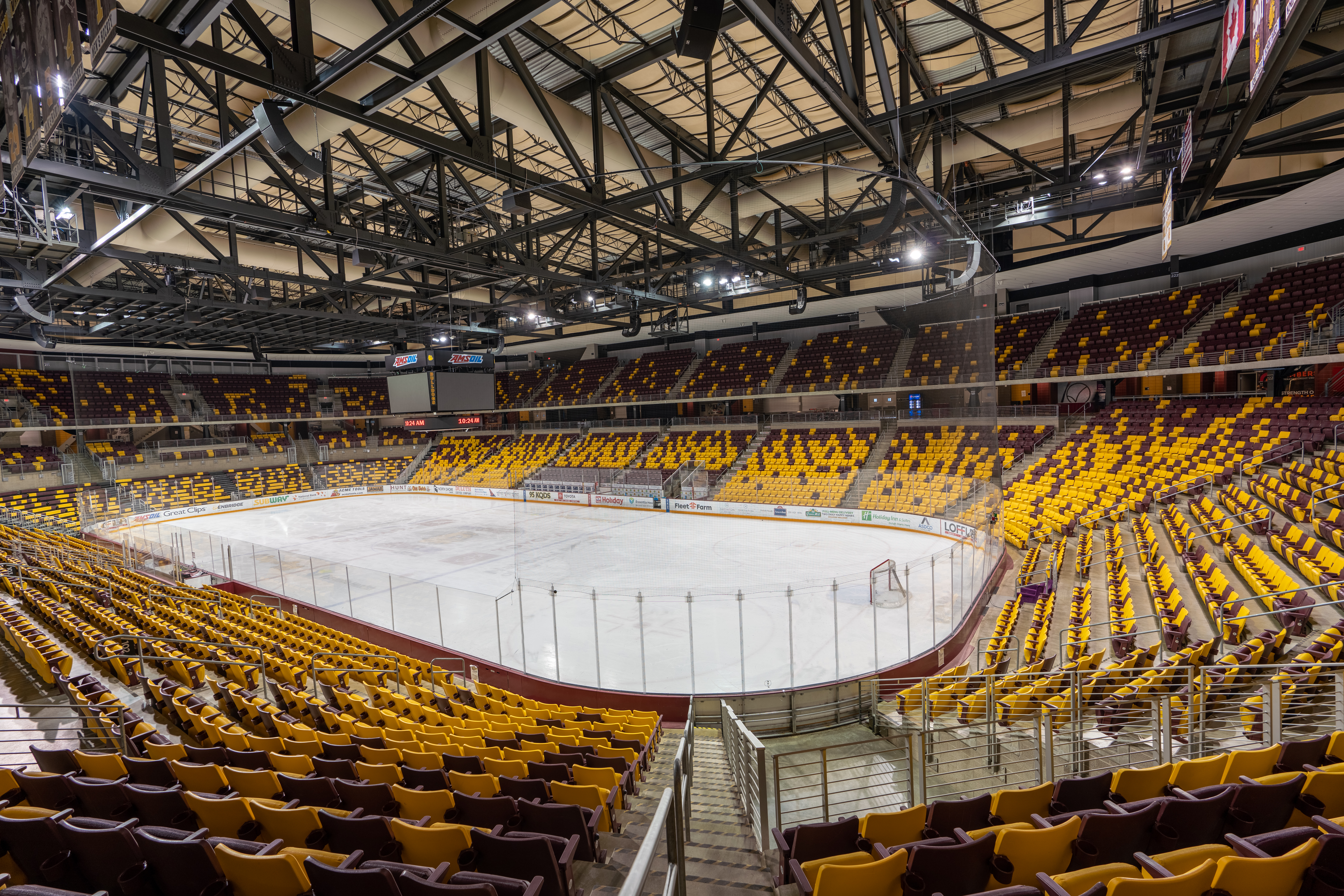 empty hockey arena at DECC